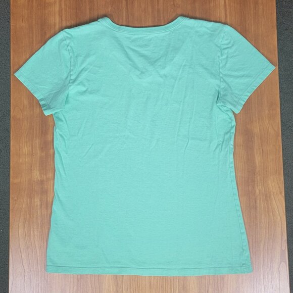 Life is Good Flip Flop Sunburst Green V-neck Short Sleeve Crusher Tee - S - Picture 3 of 10